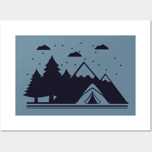 Camping under the Stars Posters and Art